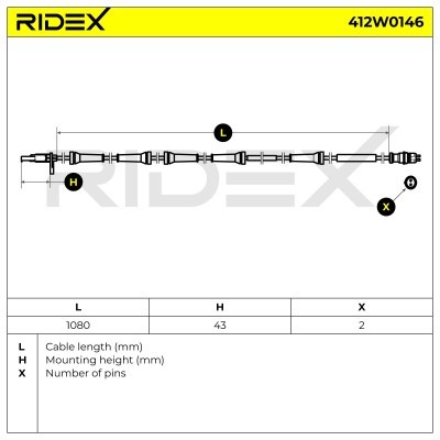 ABS Sensor RIDEX 412W0146 412W0146 - foto 7