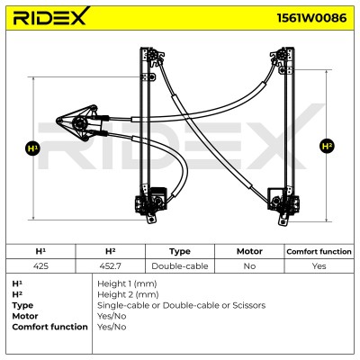 Fensterheber RIDEX 1561W0086 1561W0086 - foto 6