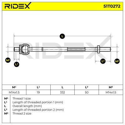 Lenkstange RIDEX 51T0272 51T0272 - foto 5