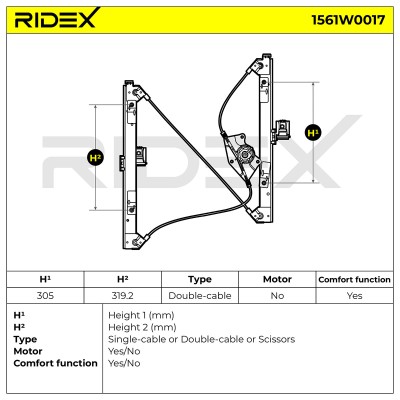 Fensterheber RIDEX 1561W0017 1561W0017 - foto 7