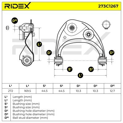 Querlenker RIDEX 273C1267 273C1267 - foto 6