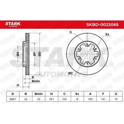 Bremsscheibe Stark SKBD-0023065 SKBD-0023065 - foto 5