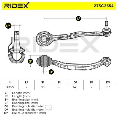 Querlenker RIDEX 273C2554 273C2554 - foto 7