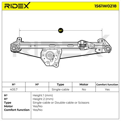 Fensterheber RIDEX 1561W0218 1561W0218 - foto 6