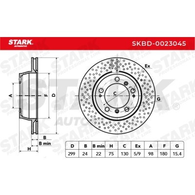 Bremsscheibe Stark SKBD-0023045 SKBD-0023045 - foto 3