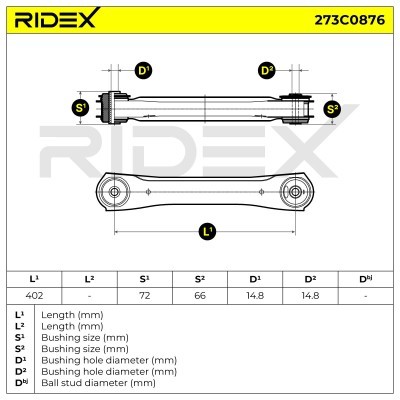 Querlenker RIDEX 273C0876 273C0876 - foto 6