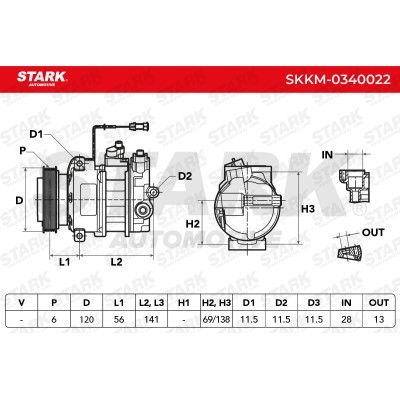 Kompressor, Klimaanlage SKKM-0340022 - foto 8