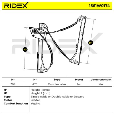 Fensterheber RIDEX 1561W0174 1561W0174 - foto 7