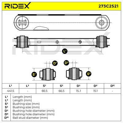 Querlenker RIDEX 273C2521 273C2521 - foto 7