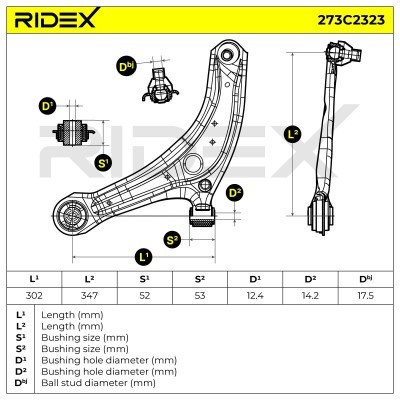 Querlenker RIDEX 273C2323 273C2323 - foto 8