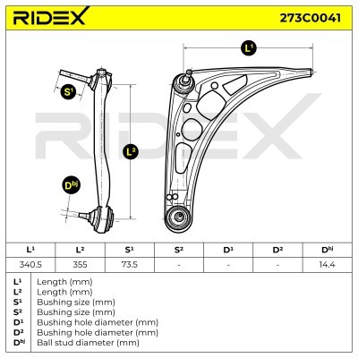 Querlenker RIDEX 273C0041 273C0041 - foto 6