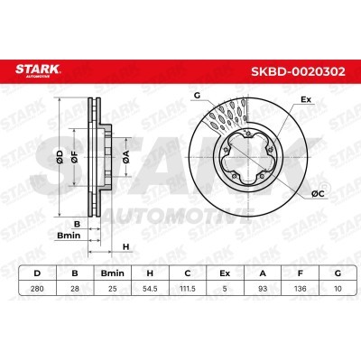 Bremsscheibe Stark SKBD-0020302 SKBD-0020302 - foto 5