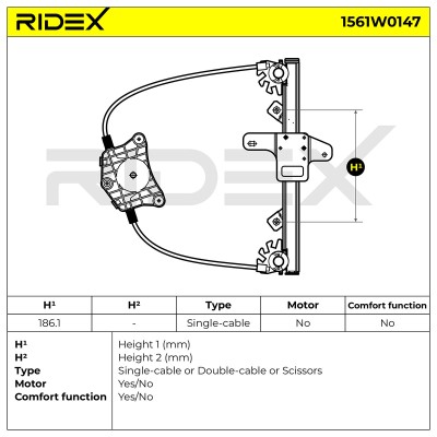 Fensterheber RIDEX 1561W0147 1561W0147 - foto 5