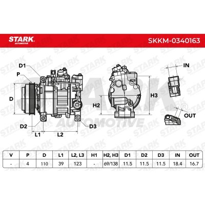 Kompressor, Klimaanlage SKKM-0340163 - foto 8
