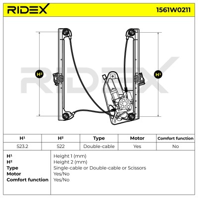 Fensterheber RIDEX 1561W0211 1561W0211 - foto 7
