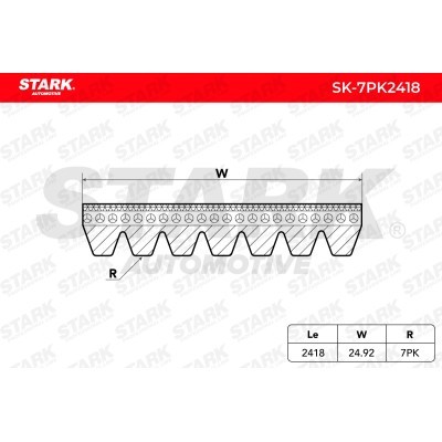 Keilrippenriemen Stark SK-7PK2418 SK-7PK2418 - foto 4