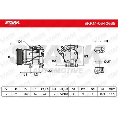 Kompressor, Klimaanlage SKKM-0340635 - foto 5