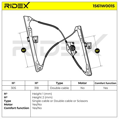 Fensterheber RIDEX 1561W0015 1561W0015 - foto 7