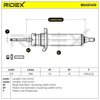 Stoßdämpfer RIDEX 854S1410 854S1410 - foto 6
