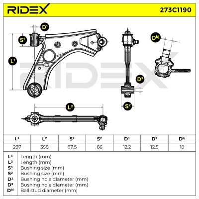 Querlenker RIDEX 273C1190 273C1190 - foto 7