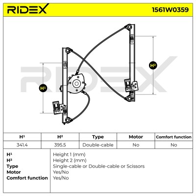 Fensterheber RIDEX 1561W0359 1561W0359 - foto 9