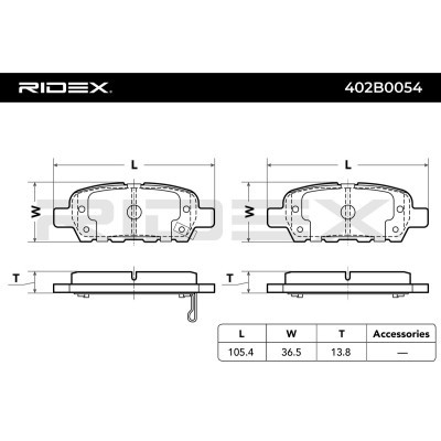 Bremsbeläge Satz RIDEX 402B0054 402B0054 - foto 5