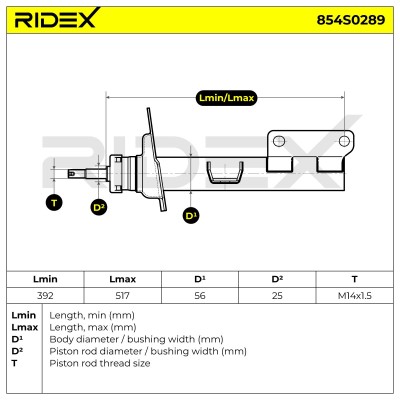 Stoßdämpfer RIDEX 854S0289 854S0289 - foto 5