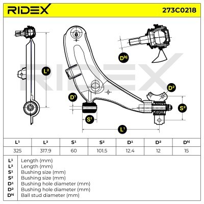 Querlenker RIDEX 273C0218 273C0218 - foto 8