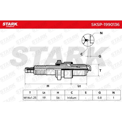 Zündkerze Stark SKSP-1990136 SKSP-1990136 - foto 6