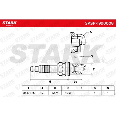 Zündkerze Stark SKSP-1990008 SKSP-1990008 - foto 6