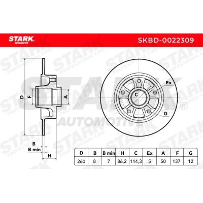 Bremsscheibe Stark SKBD-0022309 SKBD-0022309 - foto 4