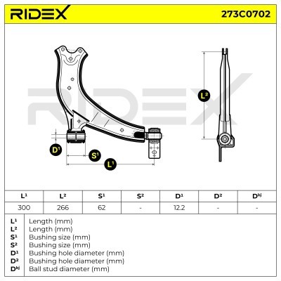 Querlenker RIDEX 273C0702 273C0702 - foto 6