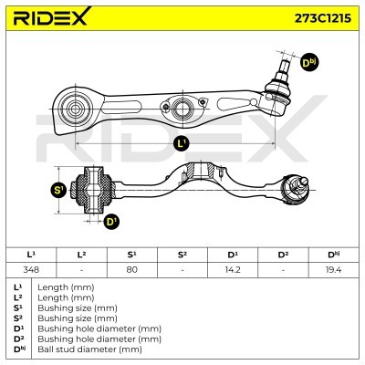 Querlenker RIDEX 273C1215 273C1215 - foto 7