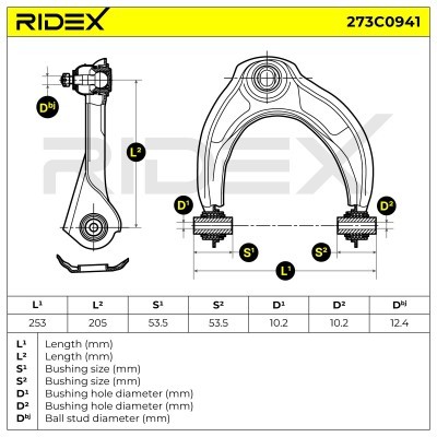 Querlenker RIDEX 273C0941 273C0941 - foto 7