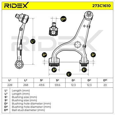 Querlenker RIDEX 273C1610 273C1610 - foto 8