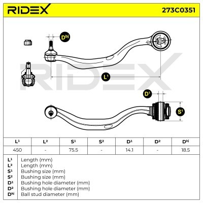 Querlenker RIDEX 273C0351 273C0351 - foto 6