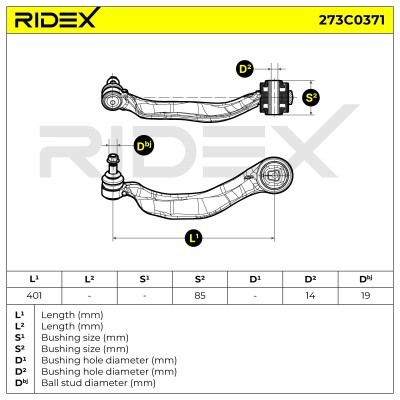 Querlenker RIDEX 273C0371 273C0371 - foto 6