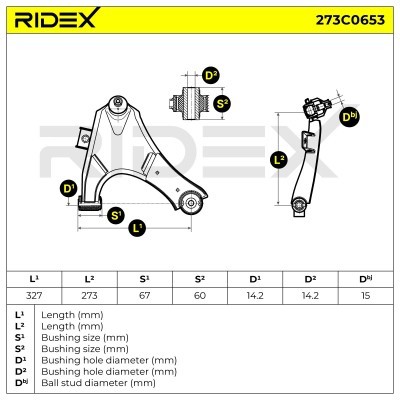 Querlenker RIDEX 273C0653 273C0653 - foto 4