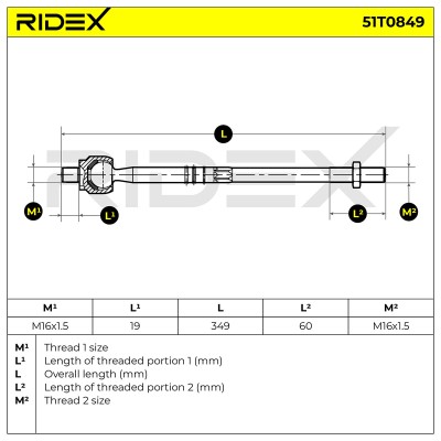 Lenkstange RIDEX 51T0849 51T0849 - foto 5