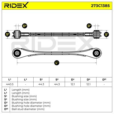 Querlenker RIDEX 273C1385 273C1385 - foto 5
