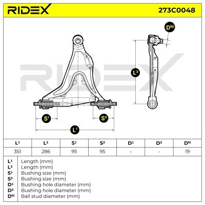 Querlenker RIDEX 273C0048 273C0048 - foto 6
