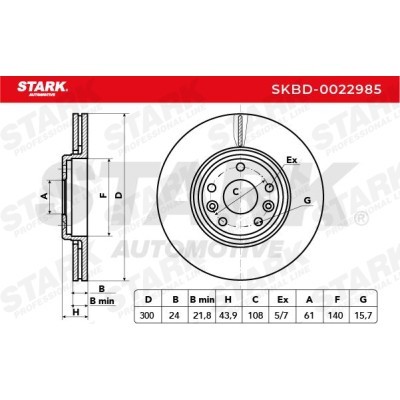 Bremsscheibe Stark SKBD-0022985 SKBD-0022985 - foto 5