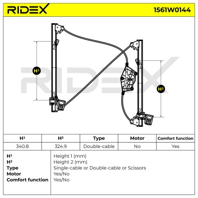 Fensterheber RIDEX 1561W0144 1561W0144 - foto 8