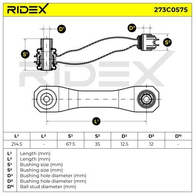 Querlenker RIDEX 273C0575 273C0575 - foto 7