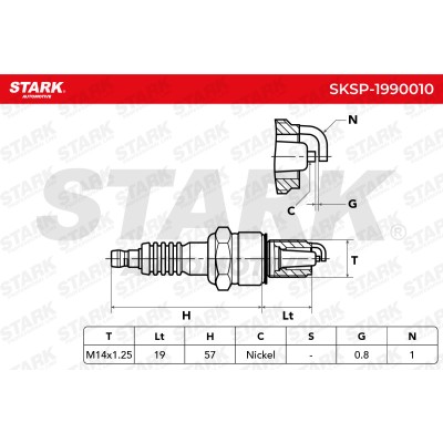 Zündkerze Stark SKSP-1990010 SKSP-1990010 - foto 10