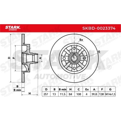 Bremsscheibe Stark SKBD-0023374 SKBD-0023374 - foto 5