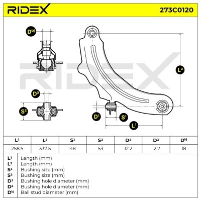 Querlenker RIDEX 273C0120 273C0120 - foto 6