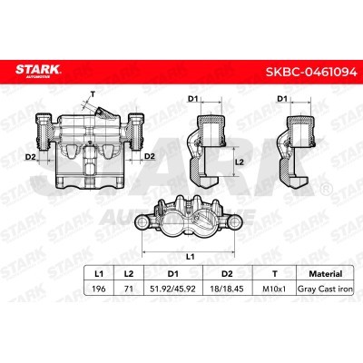 Bremssattel Stark SKBC-0461094 SKBC-0461094 - foto 5