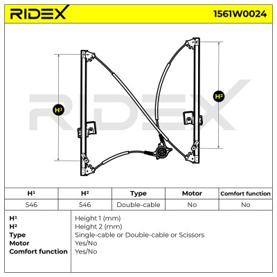 Fensterheber RIDEX 1561W0024 1561W0024 - foto 8