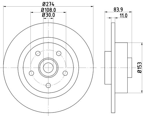 Bremsscheibe HELLA 8DD 355 112-361 8DD 355 112-361 - foto 4